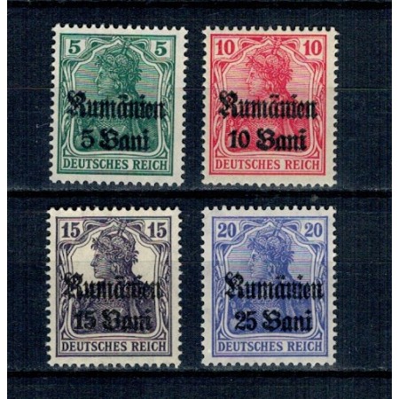 1918 - Ocupația germana in Romania, Mi.No.8-11 neuzate 1918 - Ocupația germana in Romania, Mi.No.8-11 neuzate