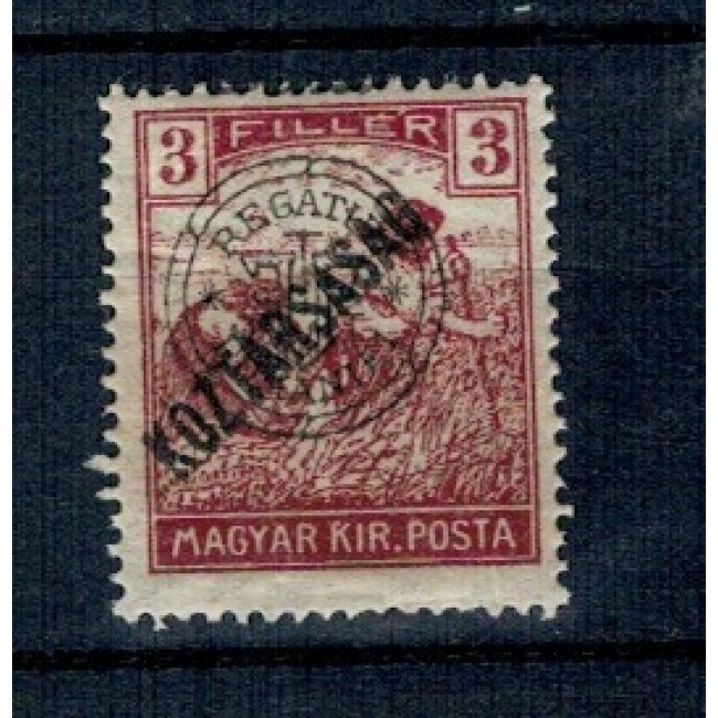 1919 - Emisiunea Oradea, 3filler KOZTARSASAG, eroare, lipsa Bani