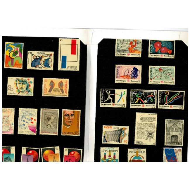 Spania 1989 - Folder cu timbrele si colitele emise, neuzate
