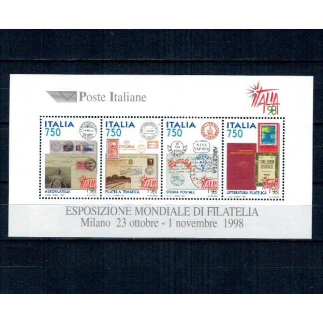 Italia 1997 - Expo filatelic, bloc neuzat Italia 1997 - Expo filatelic, bloc neuzat