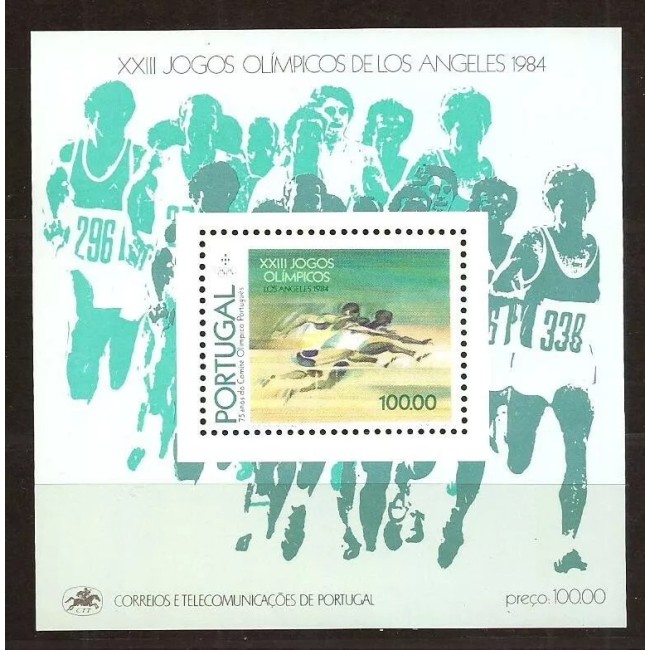 Portugalia 1984 - Jocurile Olimpice, sport, colita neuzata