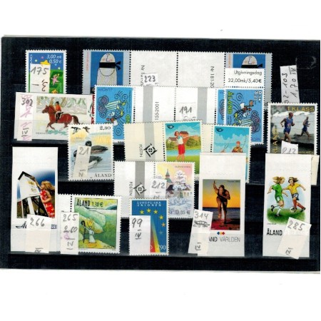 Aland (Finlanda) - Lot timbre neuzate