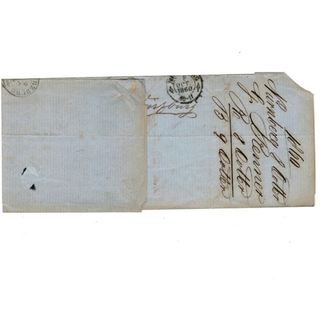 Bavaria (Germania) 1860 - Plic circulat Nurnberg - Wurzburg