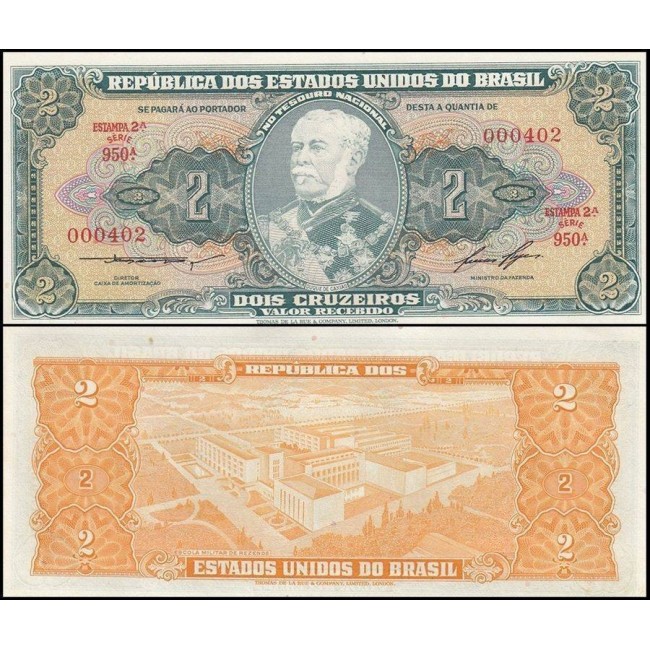 Brazilia 1956 - 2 cruzeiros UNC Brazilia 1956 - 2 cruzeiros UNC