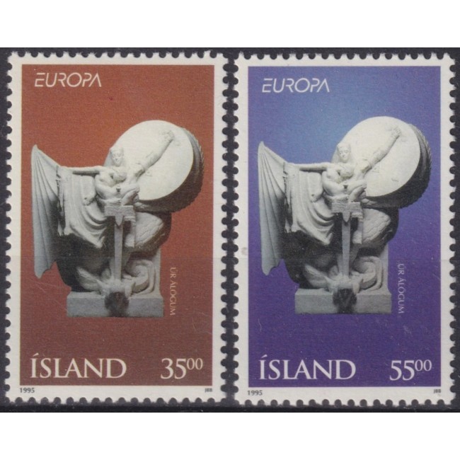 Islanda 1995 - Europa, sculpturi, CEPT, serie neuzata Islanda 1995 - Europa, sculpturi, CEPT, serie neuzata