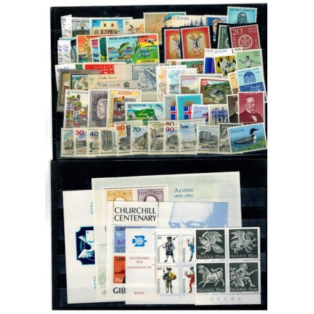 Lot timbre si colite străine neuzate Lot timbre si colite străine neuzate