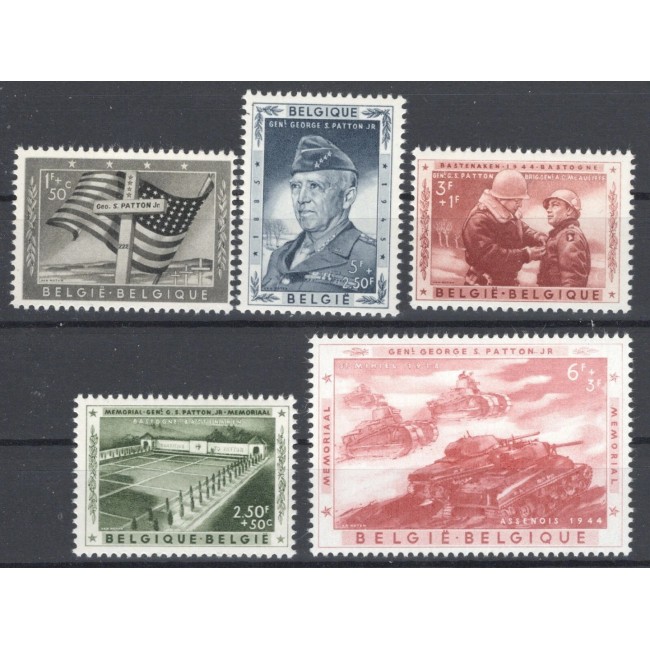 Belgia 1957 - Generalul Patton, personalități, WW2, serie neuzata