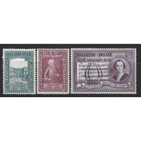 Belgia 1956 - W.A. Mozart, muzica, serie neuzata Belgia 1956 - W.A. Mozart, muzica, serie neuzata