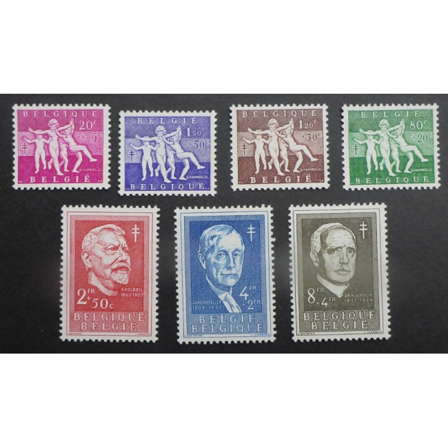 Belgia 1955 - Binefacere, lupta contra TBC, medicina, serie neuzata