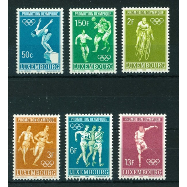 Luxemburg 1968 - Jocurile Olimpice, sport, serie neuzata