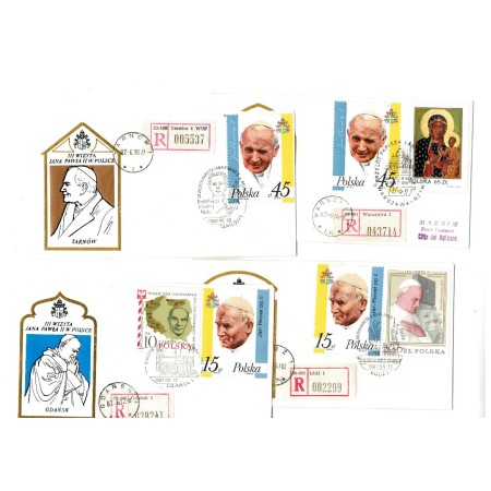 Polonia - Lot 8 plicuri cu tematica religioasa, Papa Ioan Paul II, majoritatea FDC Polonia - Lot 8 plicuri cu tematica religioasa, Papa Ioan Paul II, majoritatea FDC