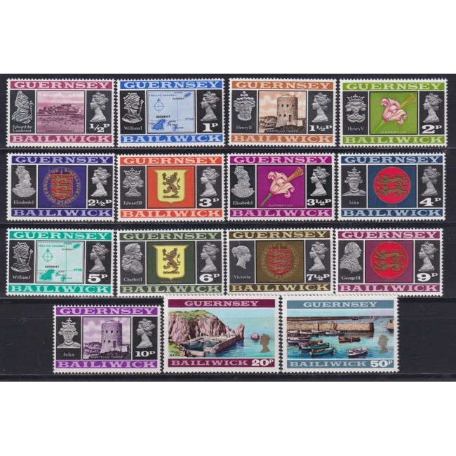 Guernsey 1971 - Uzuale, steme, serie neuzata