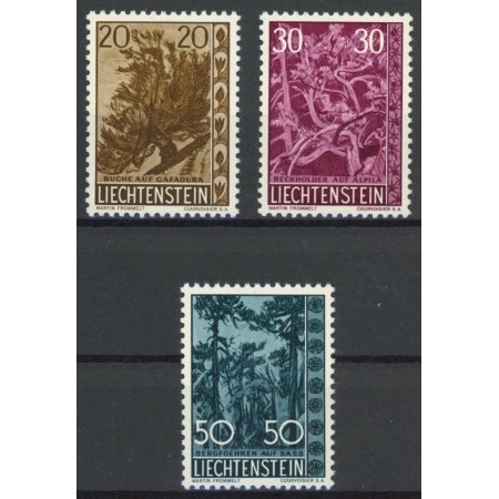Liechtenstein 1960 - Copaci, flora, serie neuzata Liechtenstein 1960 - Copaci, flora, serie neuzata