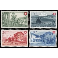 Elvetia 1949 - Pro Patria, clădiri, serie neuzata