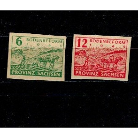 Saxonia, Zona Sovietica 1945 - Reforma agrara, serie nedantelata neuzata
