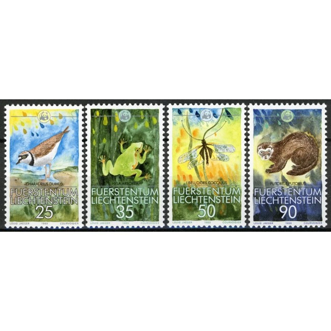 Liechtenstein 1989 - Fauna, WWF, serie neuzata