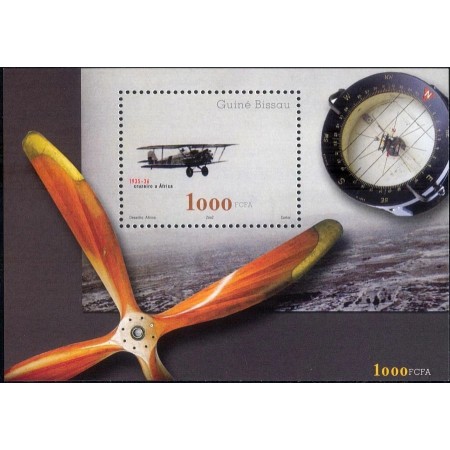 Guinea Bissau 2002 - Avion, aviație, colita neuzata Guinea Bissau 2002 - Avion, aviație, colita neuzata