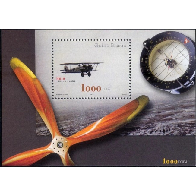 Guinea Bissau 2002 - Avion, aviație, colita neuzata