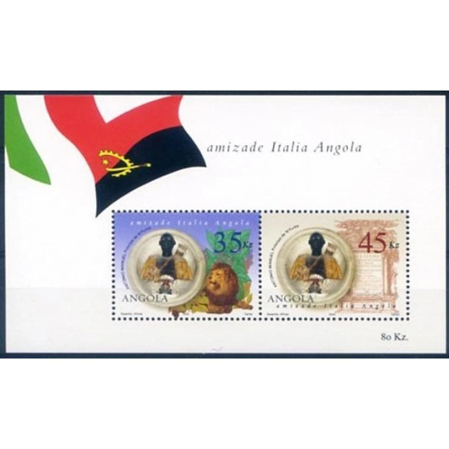 Angola 2002 - Emisiune comuna cu Italia, colita neuzata