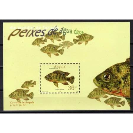 Angola 2001 - Pești, fauna, colita neuzata Angola 2001 - Pești, fauna, colita neuzata