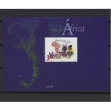 Angola 2001 - Ziua Africii, colita neuzata Angola 2001 - Ziua Africii, colita neuzata