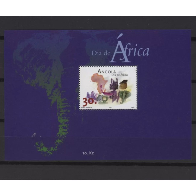 Angola 2001 - Ziua Africii, colita neuzata