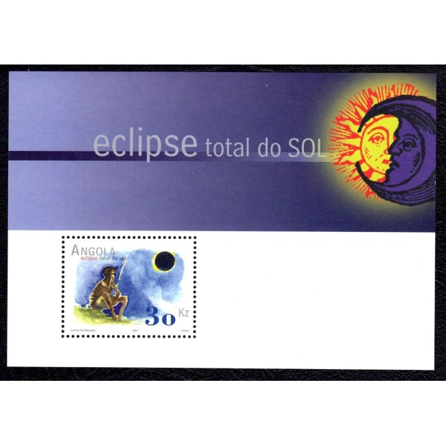 Angola 2001 - Eclipsa totala de soare, colita neuzata