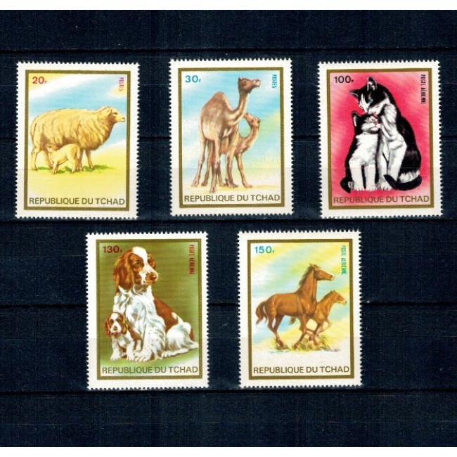 Tchad 1973 - Animale domestice, serie neuzata