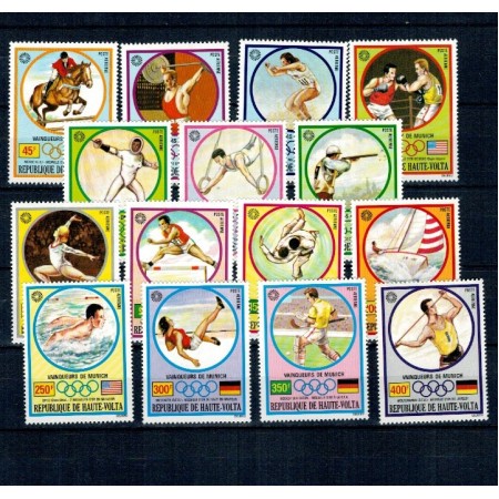Haute Volta 1972 - Jocurile Olimpice, medaliați cu aur, serie neuzata Haute Volta 1972 - Jocurile Olimpice, medaliați cu aur, serie neuzata