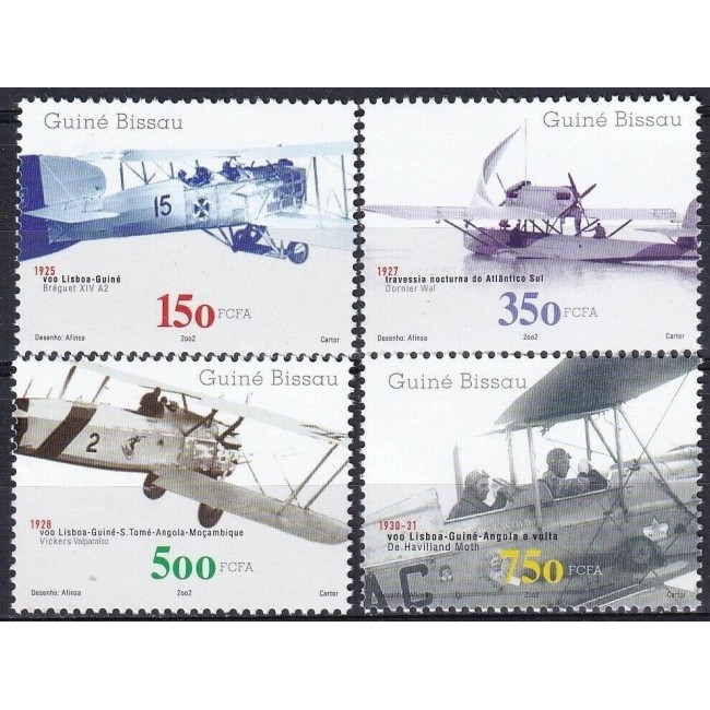 Guinea Bissau 2002 - Avioane, aviație, serie neuzata
