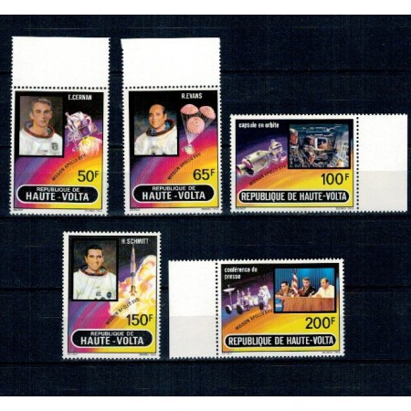 Haute Volta 1973 - Cosmonautica, Apollo 17, serie neuzata Haute Volta 1973 - Cosmonautica, Apollo 17, serie neuzata