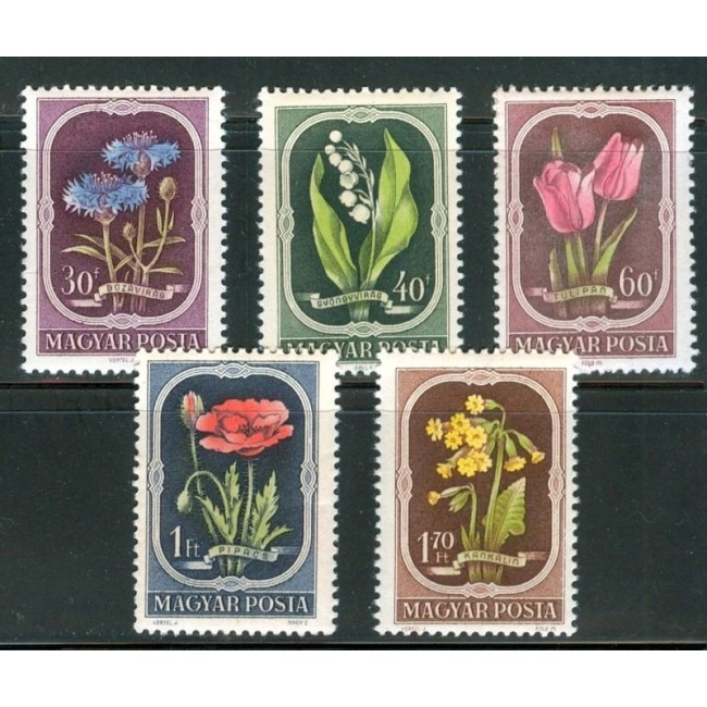 Ungaria 1951 - Flori, flora, serie neuzata