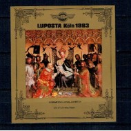 DPR Korea 1983 - Pictura religioasa, arta, Luposta Koeln, colita neuzata