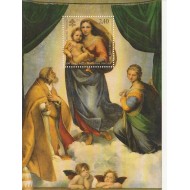 Vatican 2012 - Madonna Sixtina, Raphael, pictura, arta, colita neuzata