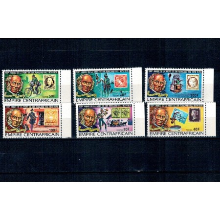 Centrafricaine Republic 1978 - Timbru pe timbru, Rowland Hill, serie neuzata Centrafricaine Republic 1978 - Timbru pe timbru, Rowland Hill, serie neuzata