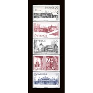 Suedia 1975 - Arhitectura, serie neuzata, din carnet