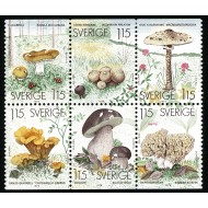 Suedia 1978 - Ciuperci, serie neuzata, din carnet