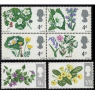 Marea Britanie 1967 - Flori, serie neuzata