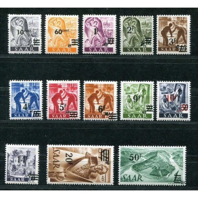 Saar 1947 - Uzuale, supratipar, serie nestampilata