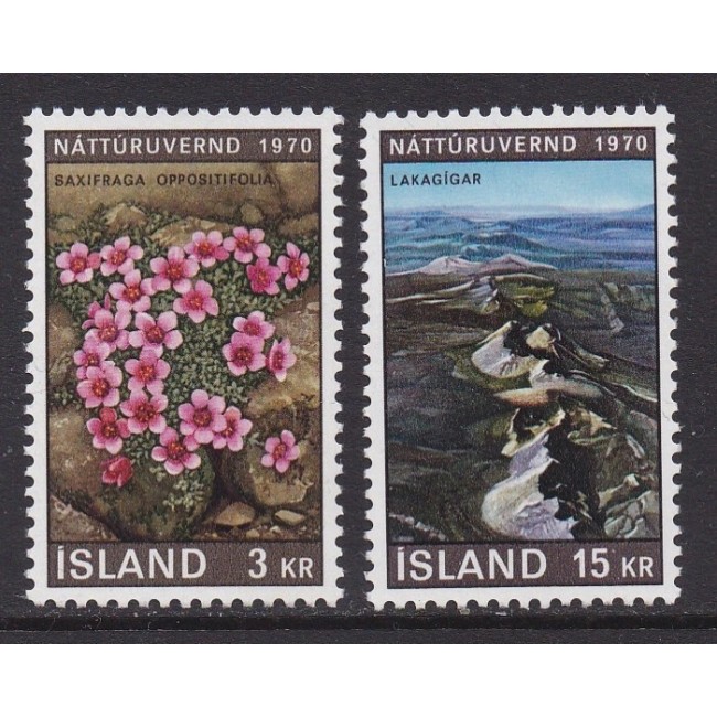 Islanda 1970 - Conservarea naturii, serie neuzata