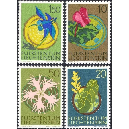 Liechtenstein 1971 - Flora, flori, serie neuzata Liechtenstein 1971 - Flora, flori, serie neuzata