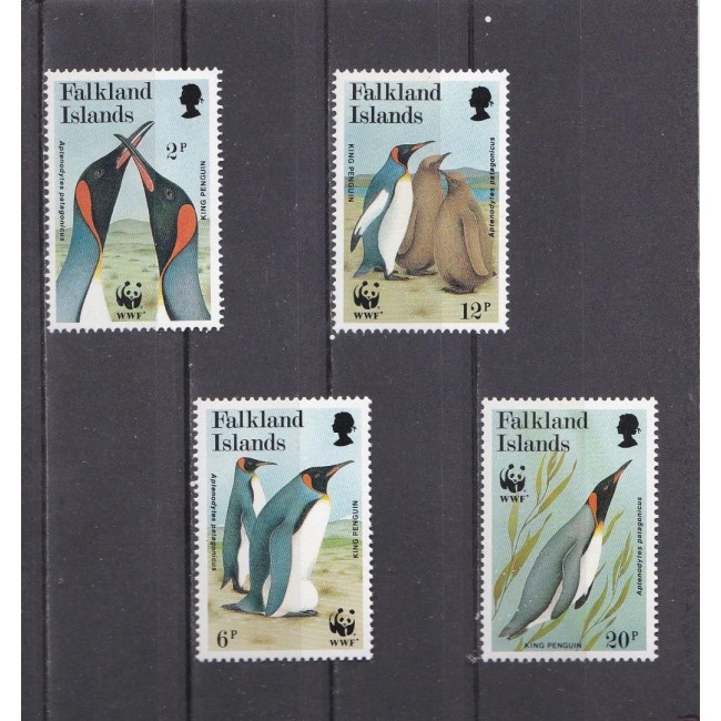 Insulele Falkland 1991 - Fauna WWF, pinguini, serie incompleta neuzata