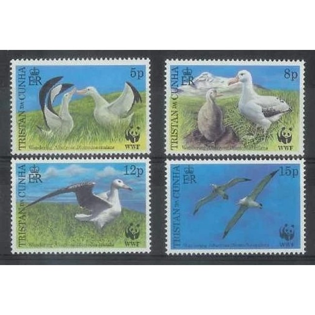 Tristan da Cunha 1999 - Păsări, albatros, fauna WWF, serie neuzata