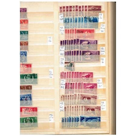 Romania - Lot timbre stampilate anii 1950-1960 in clasor, cu multe dubluri