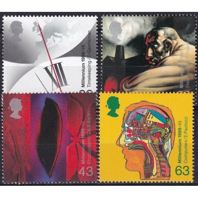 Marea Britanie 1999 - Millennium (I), invenții si inventatori, serie neuzata