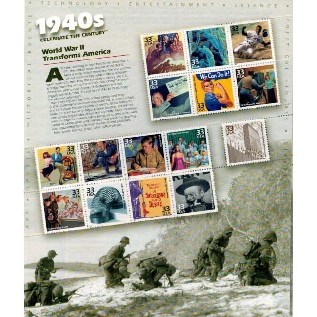 SUA 1998-1999 - Millenium, evenimente, personalitati, set 6 minicoli neuzate