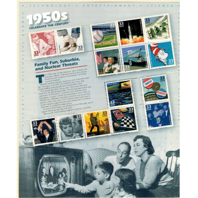 SUA 1998-1999 - Millenium, evenimente, personalitati, set 6 minicoli neuzate
