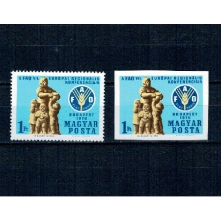 Ungaria 1970 - Conferința FAO, dantelat si nedantelat neuzat Ungaria 1970 - Conferința FAO, dantelat si nedantelat neuzat