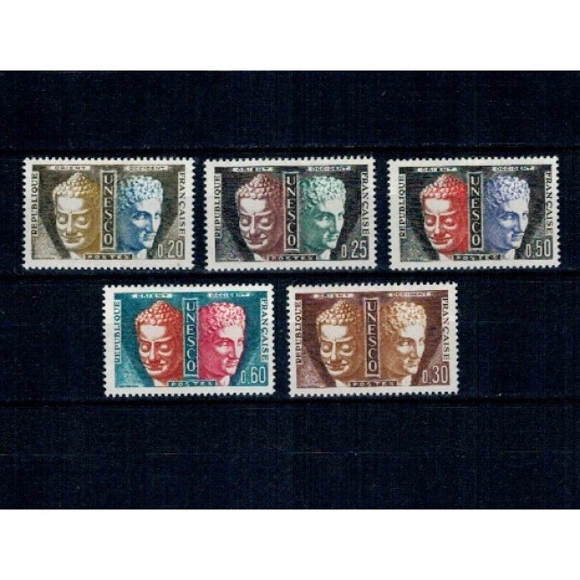 Franta 1961/1965 - UNESCO, Buddha si Hermes, serie neuzata