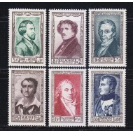 Franta 1951 - Personalități, Napoleon, Delacroix, serie neuzata